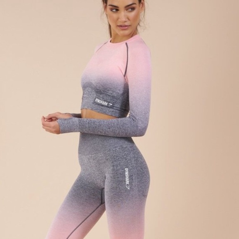 Gymshark seamless ombré long sleeve crop